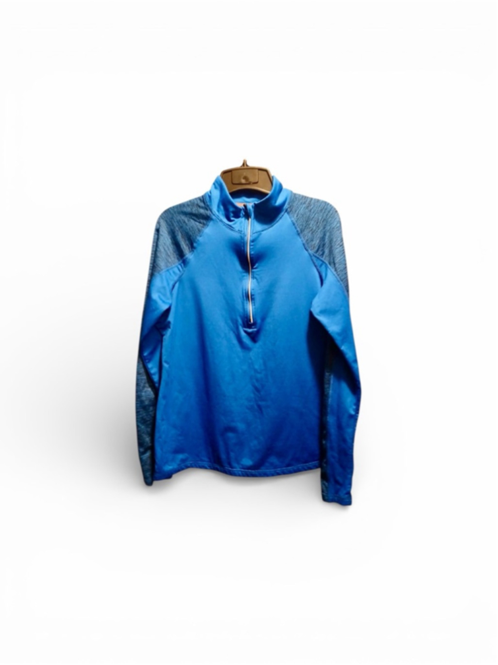 Energy Zone Women's Blue Heathered Quarter-Zip Pullover - Size L - INV453